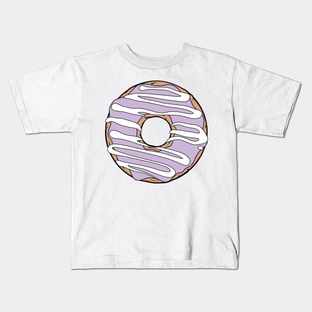 Purple Donut, Doughnut, Icing, Frosting, Glaze Kids T-Shirt by Jelena Dunčević